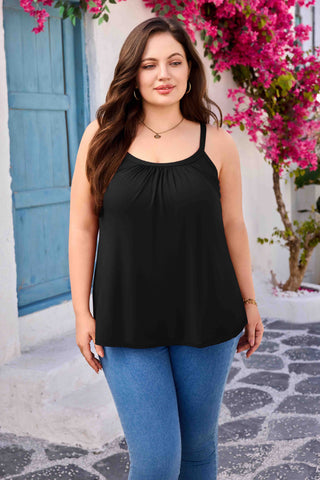 Camisole Top for Women with Built in Bra Adjustable Strap Cami Shirt