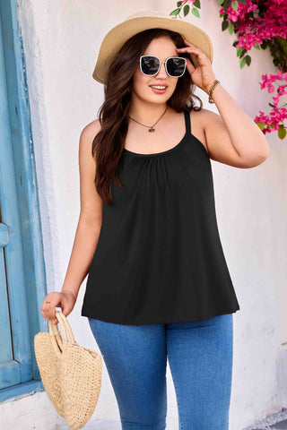 Camisole Top for Women with Built in Bra Adjustable Strap Cami Shirt