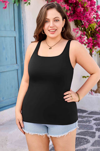 Plus Size Scoop Neck Camisole Tops