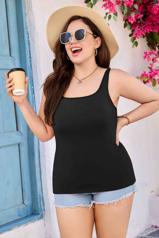 Plus Size Scoop Neck Camisole Tops