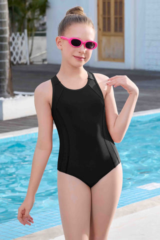 Girls Swimsuit Athletic One Piece Practice Swimwear Competition Bathing Suit