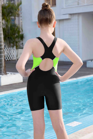 Girls Swimsuit Boyleg One Piece Athletic Bathing Suit Training Swimwear