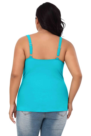 Adjustable Wide Strap Camisole Plus Size Tank Top