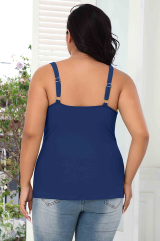 Adjustable Wide Strap Camisole Plus Size Tank Top