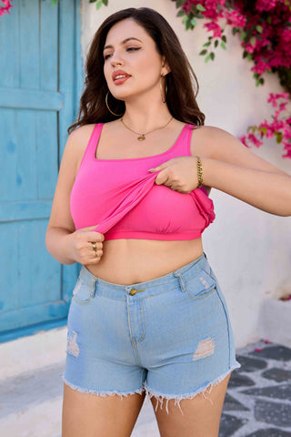 Plus Size Scoop Neck Camisole Tops