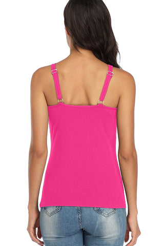 Shelf Bra Adjustable Wide Strap Camisole Basic Cami Tanks