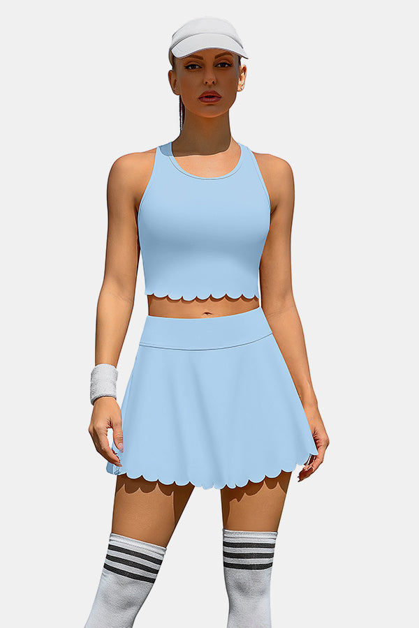 Light Blue Tennis Dresses for Women Athletic Workout Dress