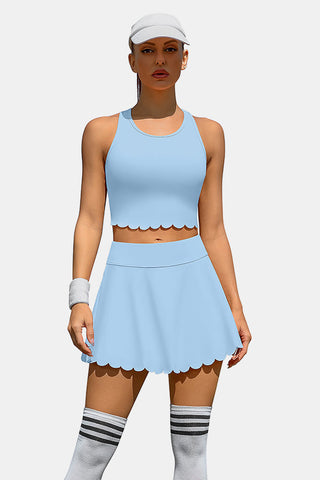 Light Blue Tennis Dresses for Women Athletic Workout Dress