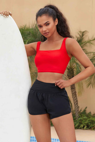 Women's Square Neck Quick Dry UPF 50+ Padded Bikini Top